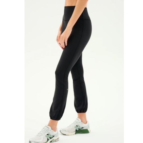 Splits59 Women’s Large Icon Supplex High Waist Jogger Leggings Black Athletic - Picture 2 of 8